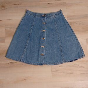 vintage flare Jean skirt No Excuse 9/10 short 100% cotton flare skirt